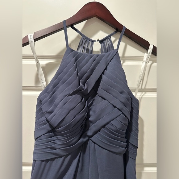 Azazie Ginger bridesmaid dress Stormy - Picture 2 of 6